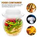 Kimchi Jar Traditional Stable Fermentation Crock Food Containers Clear with Inner Lid Sichuan. 