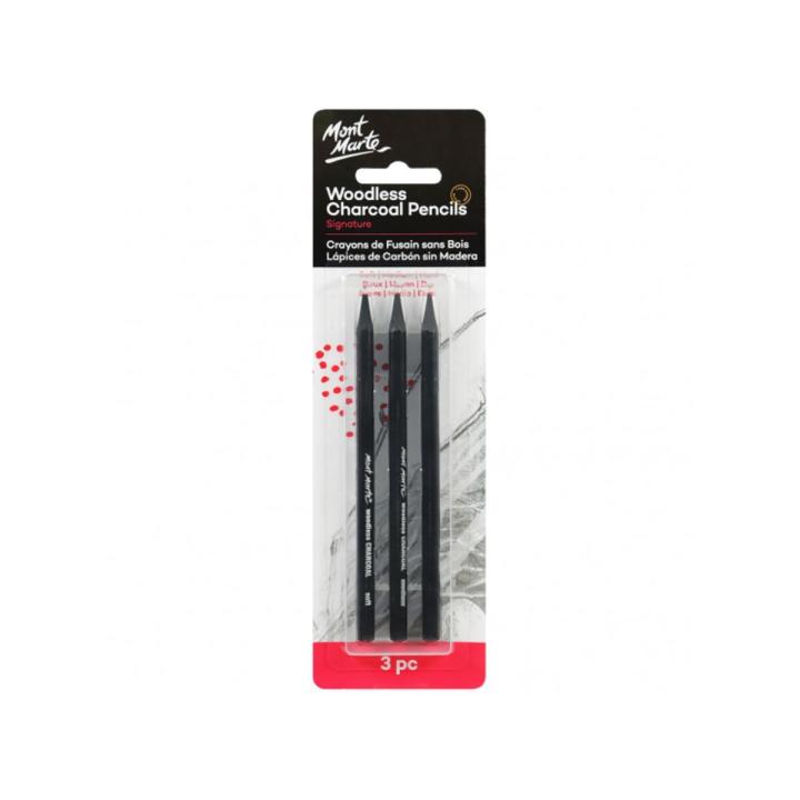 Mont Marte Charcoal - Woodless Charcoal Pencils 3pc