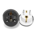 High Quality EU Plug Adapter Universal 16A 250V AU US UK CN To EU Wall Socket US to EU Converter Socket AC Travel Adapter. 