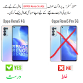 OPPO_ Reno 5 - 100% Original Full coverage 9D Tempered Glass screen Protector- Full Glue- with Cleaning Wipes. 