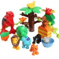 Classic Animal Series Block Figures Model Big Size Building Block Animals Educational Toys For Children. 