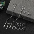 Anime Horimiya Miyamura Izumi Earrings Lip Stud Titanium Steel Cosplay Earrings Prop Accessories Set. 