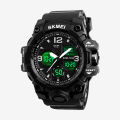 SKMEI Sport Digital Chronograph Dual Display Alarm 50M Waterproof EL Light Watch For Men 1155B. 