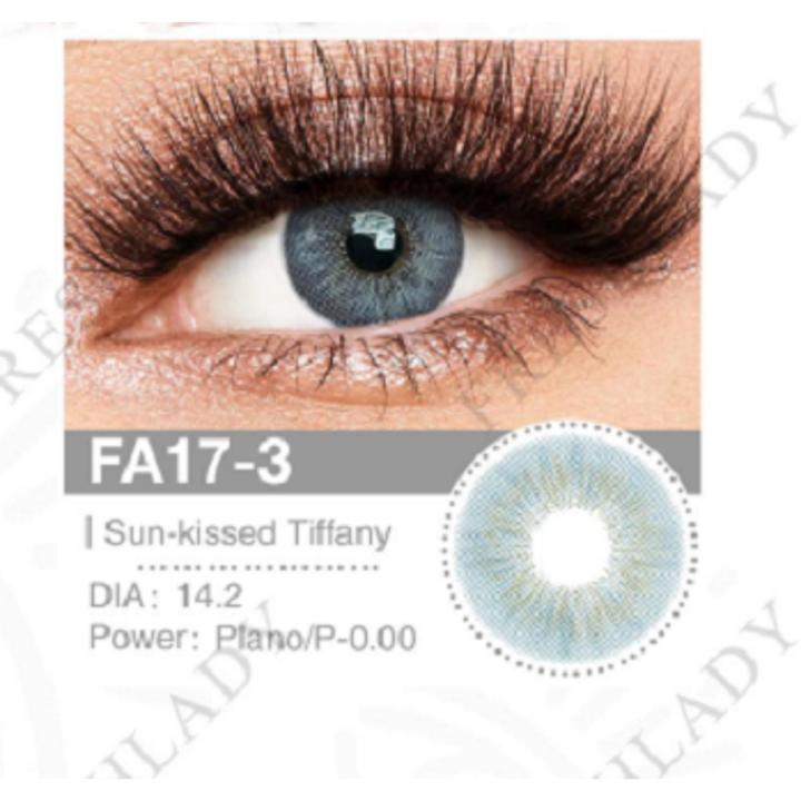 eye lenses Three Tone natural Sea Aqua Color 1 Pair of Contact Lens Multi Color artificial eye lenses With Full Kit