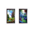5x12" Photo Frames Glass front with FREE PRINT - Pack of 2 Customized / Own / Personal - Picture / Photos / Landscape Wall Frames - Decore. 
