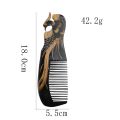 Retro Natural OX Cow Horn Dragon Phoenix Peacock Comb Hair Brush Health Scalp Massage Anti-static Combs Detangle Woman Gift. 