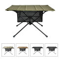 Portable Folding Table Storage Net Shelf Bag Stuff Mesh For Picnic Outdoor Camping BBQ Kitchen Folding Table Rack Outdoor Desk. 