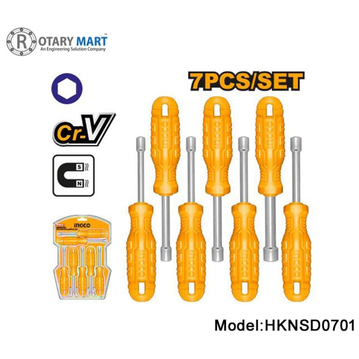 Ingco 7Pcs Nut Screwdriver Set (HKNSD0701)