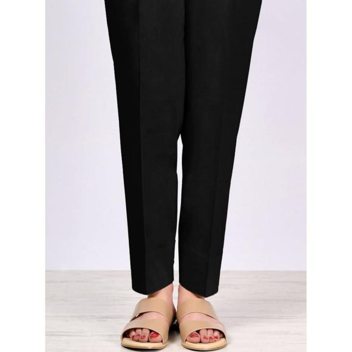 Black Straight Trouser/Pant/Capri For Girls/Ladies-Non See Through Fabric