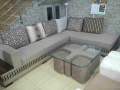 Dua Interiors Design L Shape Sofa Set, Corner Sofa With Cushions. 