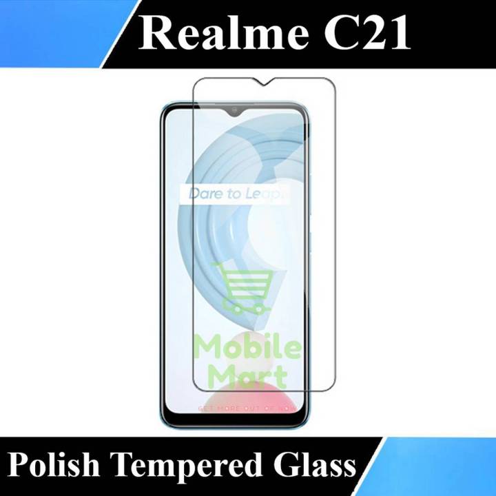Realme C21 Tempered Glass Screen Protector Premium High Quality Polish Glass For Realme C21