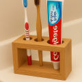 Tooth Paste & Tooth Brush Holder Stand bathroom toothpaste holder and toothbrush brush holder wooden. 