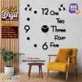 Gift City Presents Amazing 3d Letters DIY Wooden Wall Clock for Home and Offices Self Adhesive. 