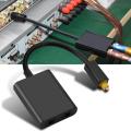 【MIGA PALAZA】 Dual Port Adapter Audio Toslink Digital Optical Audio Splitter Adapter Audio Cable 1 in 2 out - intl. 