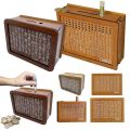 Home Use Wooden Money Box Reusable with Saving Money Goals Counter Piggy Bank Handmade Money Saving Box Helps The Habit of Saving. 