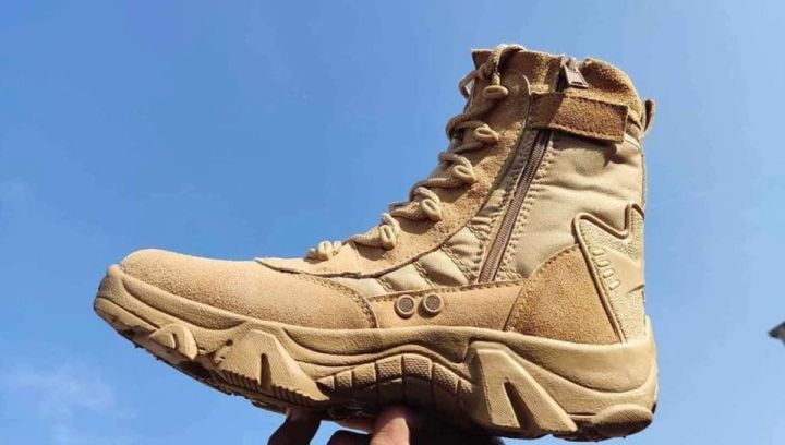 Brown Army Walking Army Boots For Men