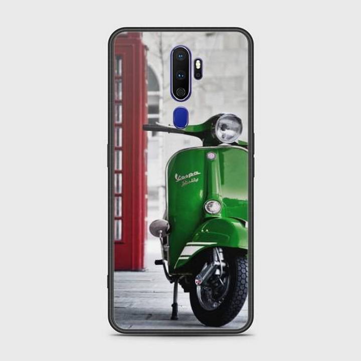 Oppo A5 2020 Cover - SkinLee HQ Infinity Glass Case (Soft) - Vintage Vespa - SKINLEE-561-1-584-383
