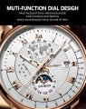 POEDAGAR New Men's WatchesTop Brand Luxury Waterproof Luminous Date Man Watches Leather Strap Sport Quartz Wrist Watches for Men. 