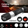 Elfeland 8000LM T6 Tools DIY LED USB Rechargerble Flashlight Torch Zoomable 18650 Battery. 