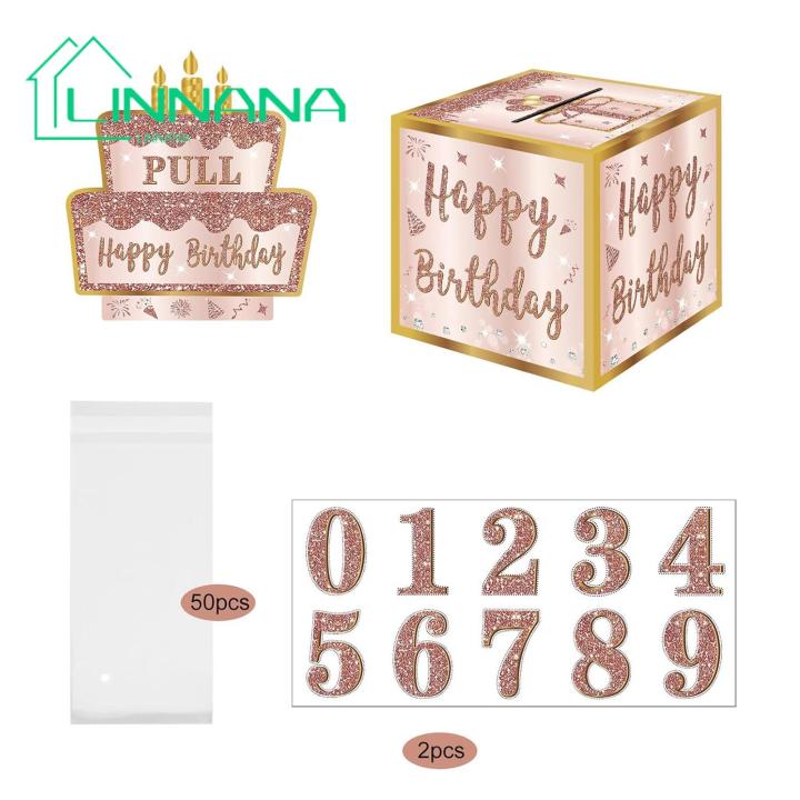 Money Pull-out Box Kit Diy Birthday Money Gift Box with Stickers Fun Cash Holder for Parties Celebrations Buyers' Favorite Diy Cash Gift Box