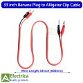 33-inch Banana Plug to Crocodile Clip Lead For Multimeter Probe Alligator Cilp to AV Banana Plug Test Lead DC Power Supply Tester Cable Tool DIY By Electrica. 