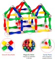 Magnetic Building Set - Educational and Stimulating Magnetic Toy for Both Kids and Adults, 3D Building Blocks & Tiles Puzzle 63 Pcs & 124 Pcs. 