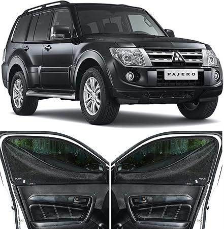 Old Pajero 4pcs Sun Shade for Car, Sun Shade For Car Universal, Sunshade Car Window, Car Front Window Sun Shade Protection for Driver Family Front seat & Back seat