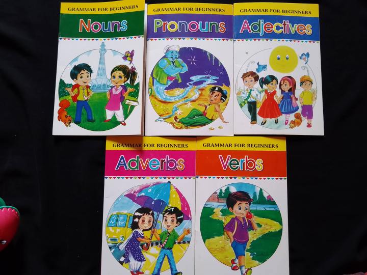 Grammar for Beginners | Learn Basic Nouns, Pronouns, Verbs, Adverbs, Adjectives | Easy learning with Pictures and Best Examples | Super fine quality books | Set of 5 books