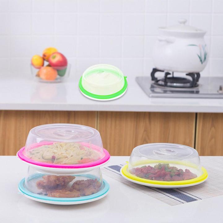 HOT SALE!! 1Pcs Microwave Oven Food Cover Reusable Plastic Dish