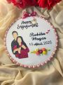Engagement Hoop Embroidery Gift | Marriage Gift | Customized Gift | Nikah Gift | Anniversary Gift For Wife | Romantic Gift For Wife | One Year Anniversary Gift | Gift For Couple | Special Gift For Couple | Unique Gift For Wedding In Pakistan | Wall Hang. 