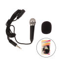 Mini Microphone 3.5mm Portable Karaoke Mic All-in-one Earphone Stereo Wired Headphone In-Ear Headset Singing Artifact. 