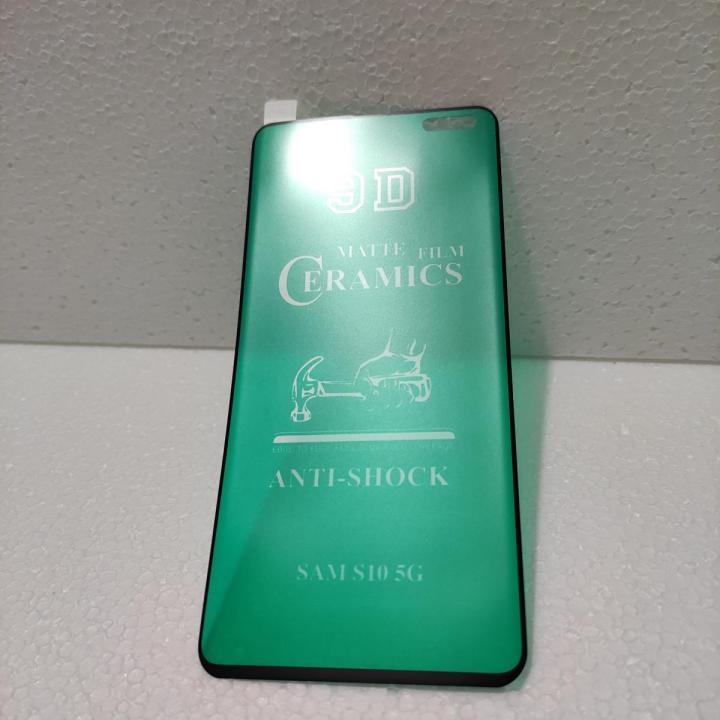 Samsung Galaxy S10 5G Ceramic Matte Protector 360 jelly Sheet Full 9d edge to Edge Full Glue Jell Not a UV glass