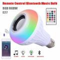 LED Night Light Bulb, Bluetooth Speaker Bulb Smart LED RGB + Remote Control Wireless Disco Audio Music Multi Color Dimmable Lamp 12W. 