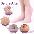 Silicone Socks Moisturizing Gel Heel Socks – Anti-Crack Foot Care Spa Socks for Dry Feet & Cracked Heels, Soft Elastic Non-Slip Heel Pad, Silicon Reusable Hydrating Exfoliating Sleep Therapy Socks, Unisex Foot Protector for Women & Men, Callus Relief. 