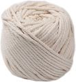 Braided Cord Craft Macrame 3mm Natural Cotton Macrame Rope, Cotton Cord for Wall Hanging, Plant Hangers, Crafts, Knitting, Decorative Projects, Soft Undyed Cotton Rope. 