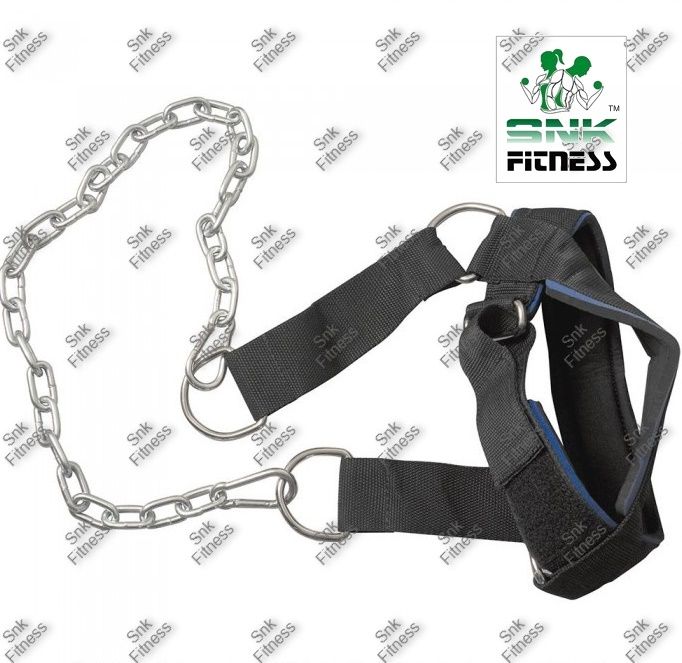 New Pro Head Harness Neck Muscles Builder Belt Weight Lifting Gym Chain Exercise
