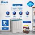 Haier Washing 08kg/ Twin Tub / Semi Automatic/ HWM 80-AS (Gear System/ Virgin Plastic/Overheating Sensor/ High RPM) 10 Years Warranty.. 