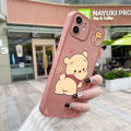 JIUMOO For OPPO Reno 7Z 5G Case With New Design Thin Phone Fashion Cartoon Winnie The Pooh Pattern Shockproof Square Edge Softcase Silicone Casing Full Cover Angel Eye Camera Protection Cases. 