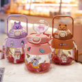Water Bottle Shoulder Strap Kids Cartoon Drinking Tumbler. 