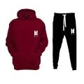 New Fashion BTS Logo  Hoodie And Trouser Winter Arrival Collection Warm Fleece Track suit Drawstring Best Outfits For Men. 