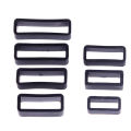 7 Size Black Silicone Watch Strap Retaining Hoop Loop Rubber Buckle Ring 14-26mm. 