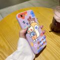 dienya For iPhone 5s Case Thin New Design Case Side Phone Case Square Edge Silicone Casing Cartoon Fox Full Back Cover Camera Cases Shockproof Protection Softcase. 