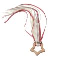Rainbow Hand Ribbon Bells Wind Wand Dancing Ribbon Streamer Cloud Wood Montessori Sensory Educational Toy Сортеры doces. 
