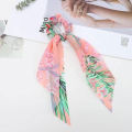 Long Ribbon Women Ponytail Scrunchies Scarf Elastic Hair Band Knotted Streamer Hair Ties Silky Satin Hair Rope Hair Accessories. 