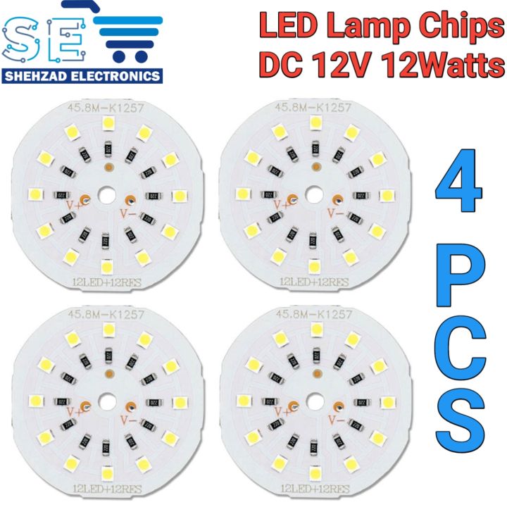 4PCS DC 12V 12W 15W Led Lamp Panel Chip Bead LED Bulb Lamp Brightness Light