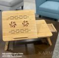 Lap Desk, Bamboo Laptop Desk, Adjustable Portable Breakfast Serving Bed Tray with USB Cooling Fan, Foldable Laptop Table Laptop Lap Stand for Bed & Sofa Fits up to 15.6 inch. 