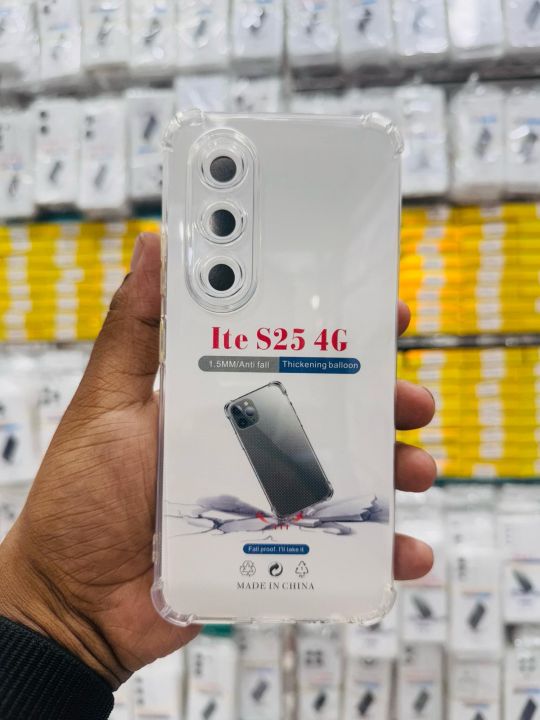 itel S25 back cover transparent | back cover silicone new | clear case covers for boys + girls