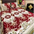king size fancy printed bed sheet. 