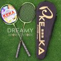 Keka Nano-Carbon 533 Professional Badminton Racket Set | World-Class Performance | No-Joint Carbon Frame | Smash Power. 
