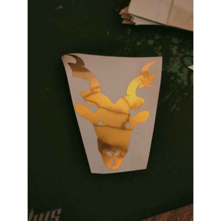 Golden Markhor Sticker Pack of 2, For Car,Golden markhor sticker for car, Golden markhoor sticker for bike, Truck, Notebook, Laptop Vinyl Decal
